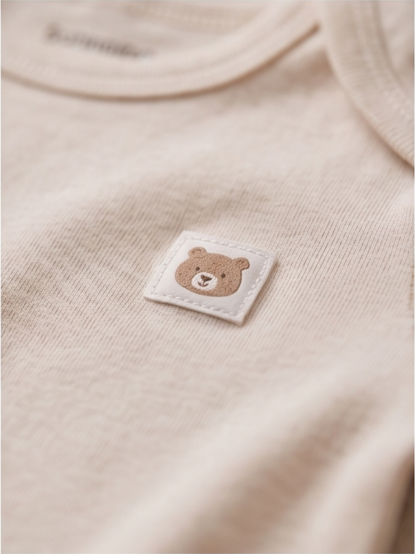 Kurzarm-Body I Love My Mummy – Detail des Aufdrucks