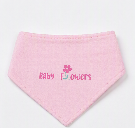 «Baby Flowers»- Halstücher 3er-Set – 100 % Baumwolle