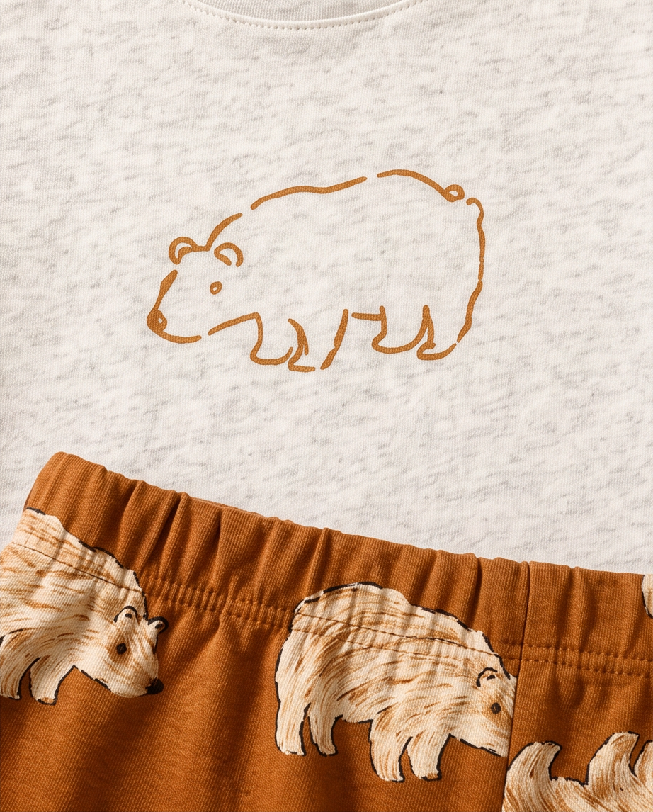 Sommer-Set Be Brave – T-Shirt mit Be-Brave-Aufdruck