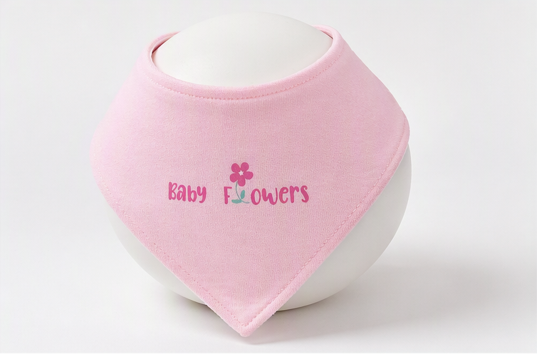 «Baby Flowers»- Halstücher 3er-Set – 100 % Baumwolle