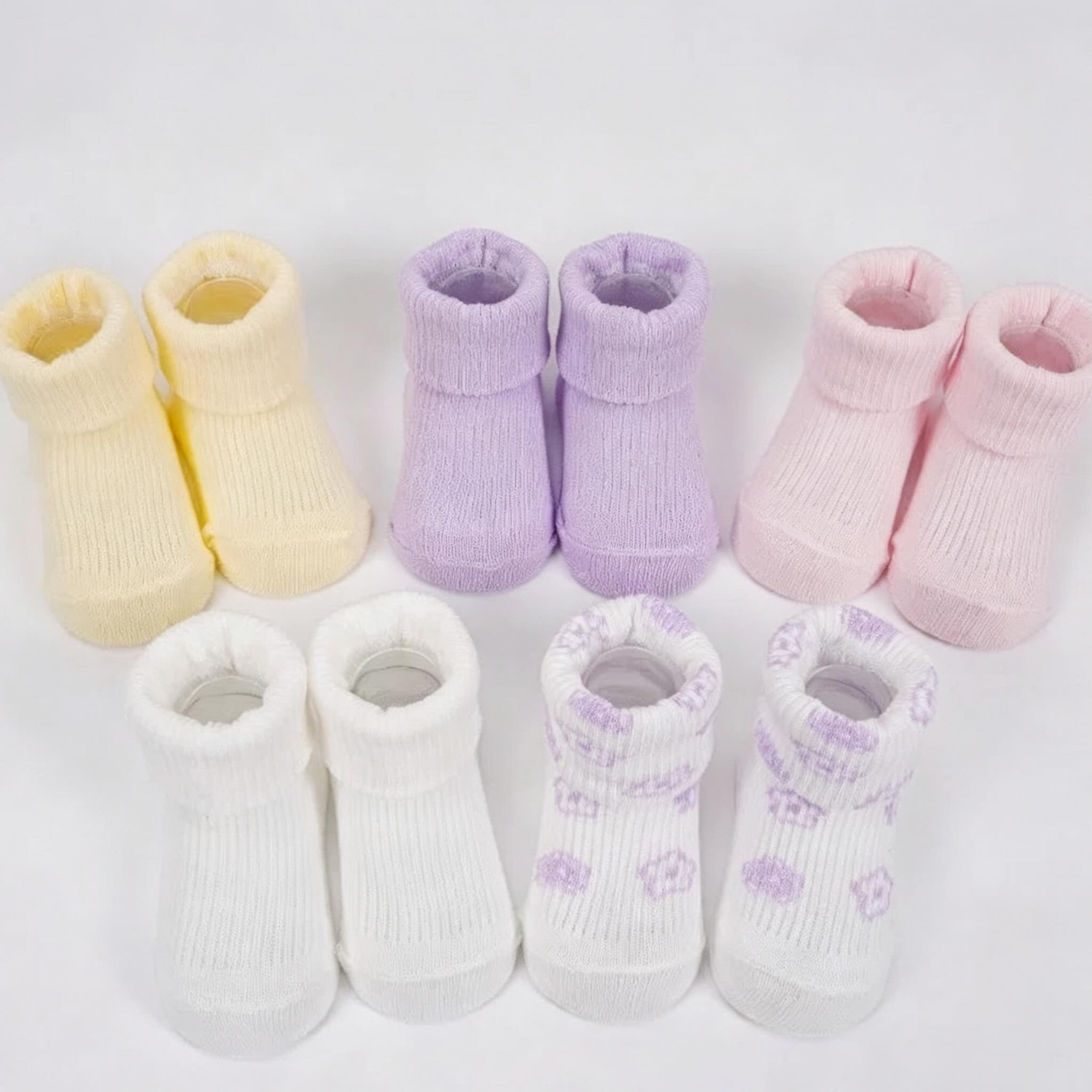 «Pastell Umschlag»-Baby-Söckchen 5er-Set – 100 % Baumwolle