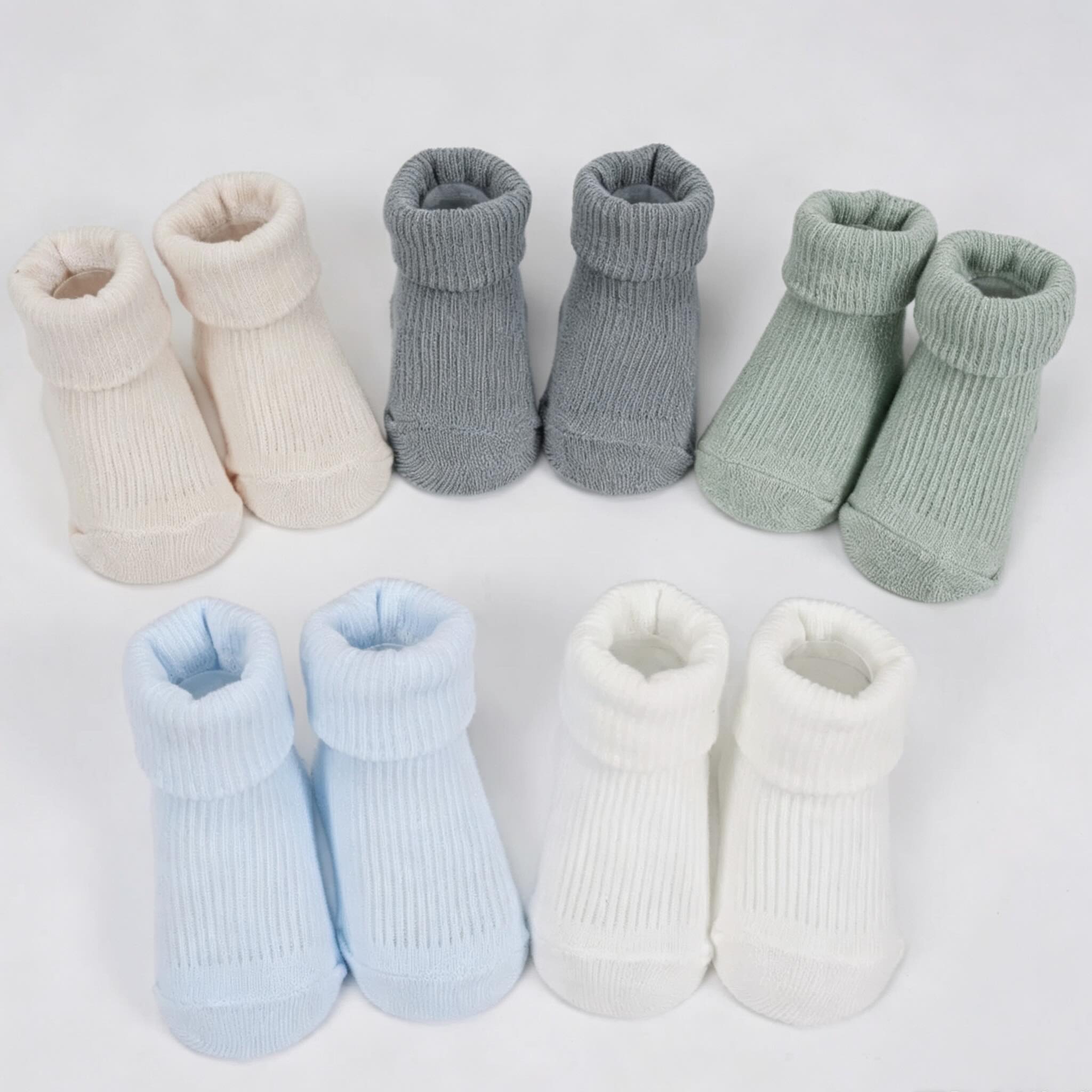 «Neutral Umschlag»-Baby-Söckchen 5er-Set – 100 % Baumwolle