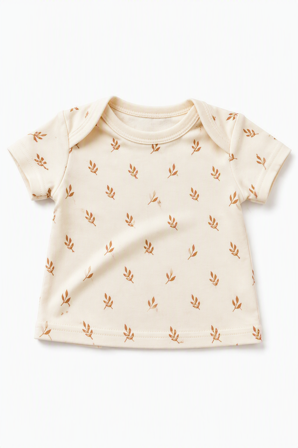 Erstausstattung-Set «Hello World» – Creme, Blätter-Print, 8-teilig