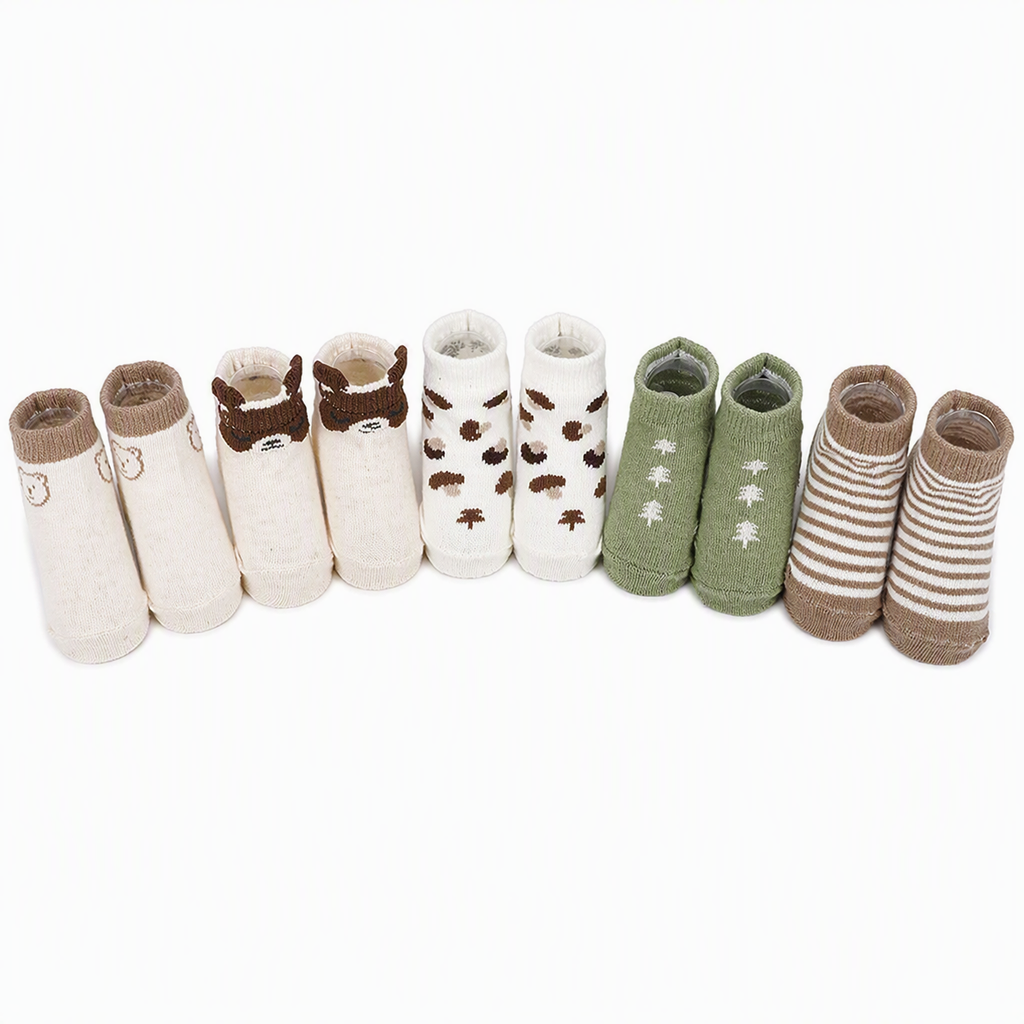«Tier und Natur»-Baby-Söckchen 5er-Set – 100 % Baumwolle (Kopie) (Kopie)