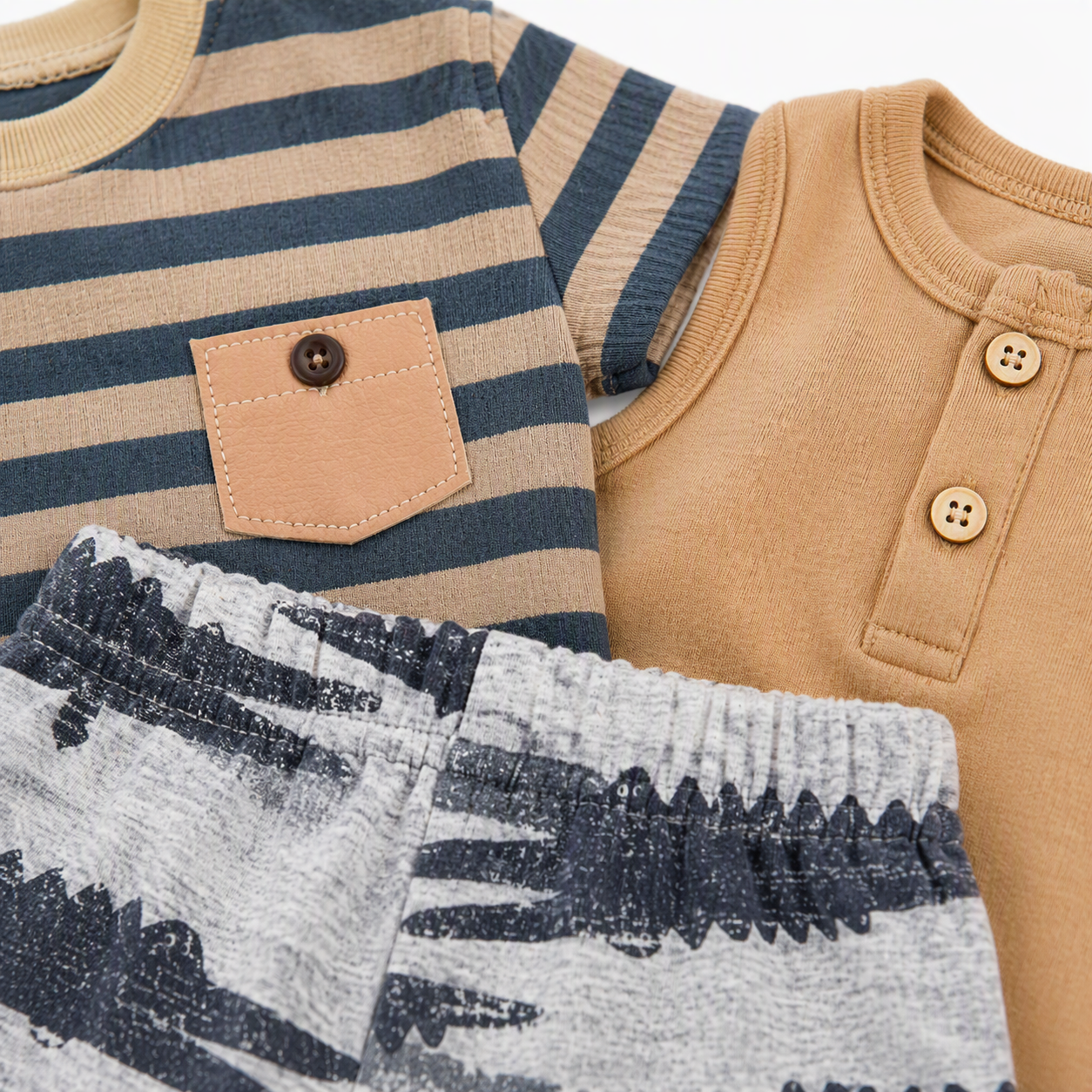 Sommer-Set Krokodil – Shorts aus Baumwolle