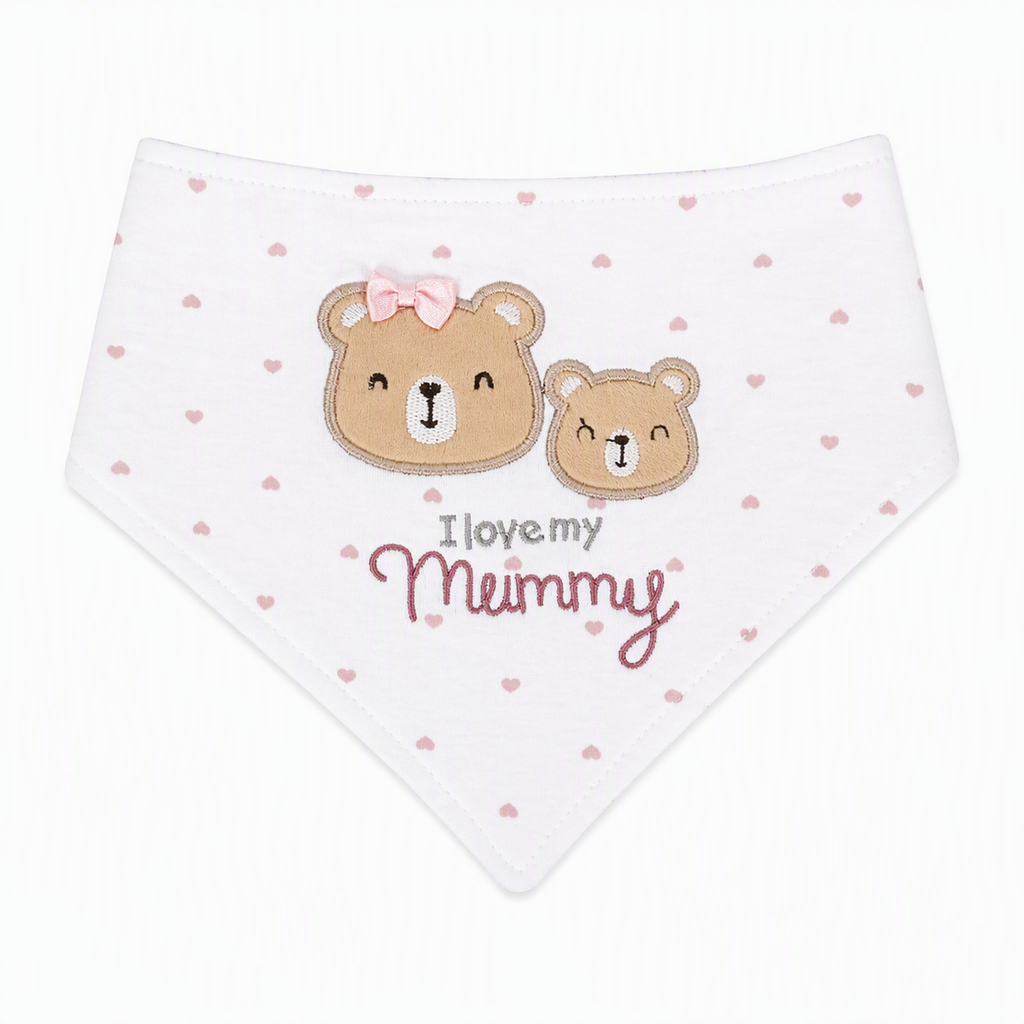 «I Love My Mummy» Rosa - Halstücher 3er-Set – 100 % Baumwolle