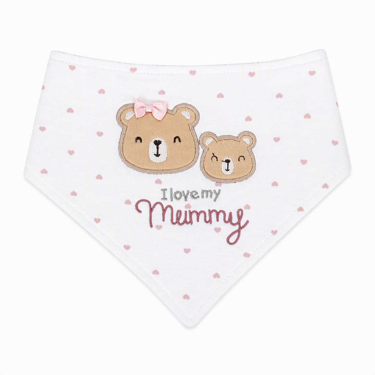 «I Love My Mummy» Rosa - Halstücher 3er-Set – 100 % Baumwolle