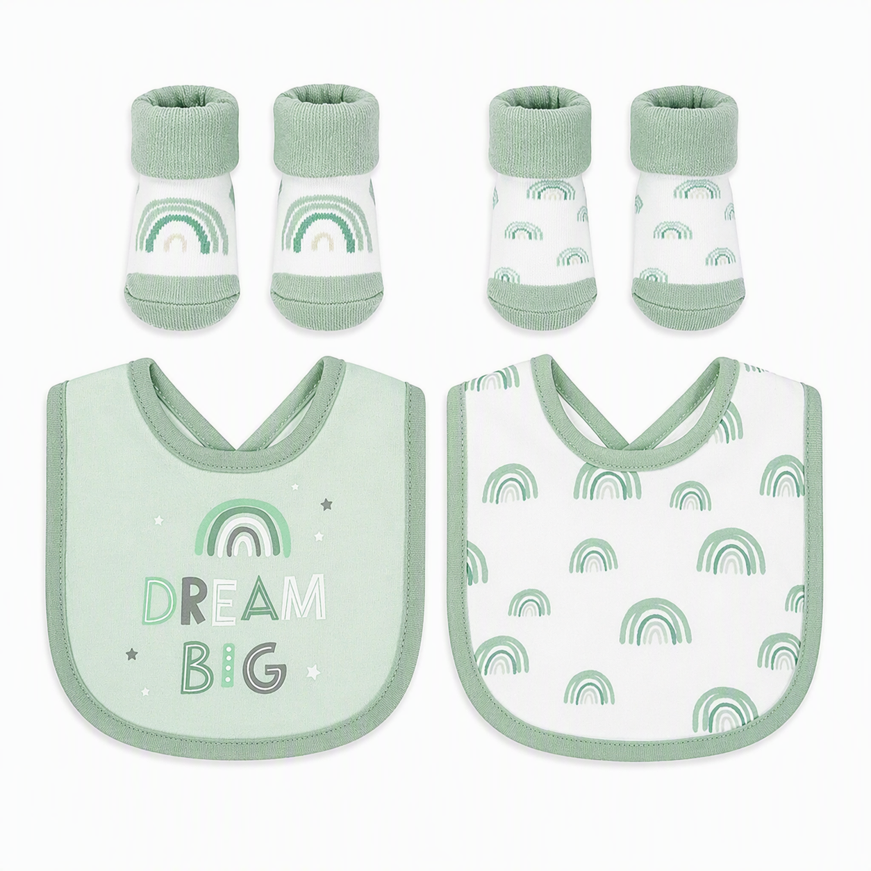 «Dream Big»-Lätzchen & Söckchen Geschenkset – 4-teilig