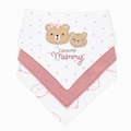 «I Love My Mummy» Rosa - Halstücher 3er-Set – 100 % Baumwolle