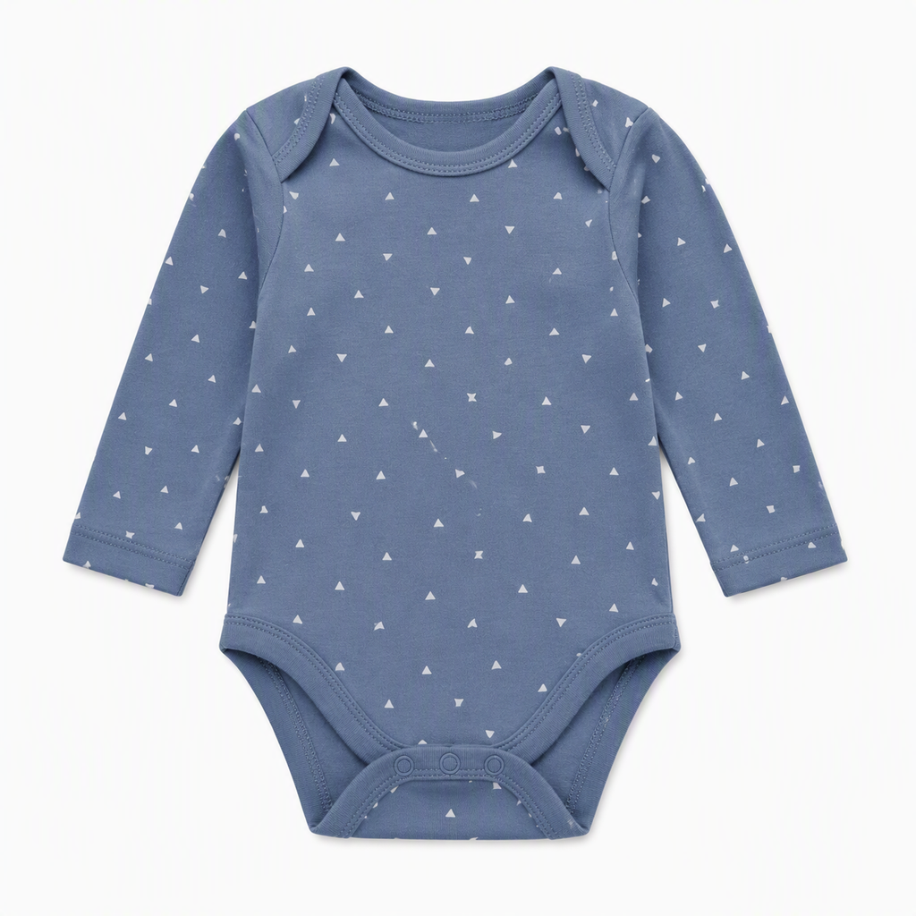Baby Langarm-Body 3er-Set – Dino «Daddy Mommy love me» (Blau)