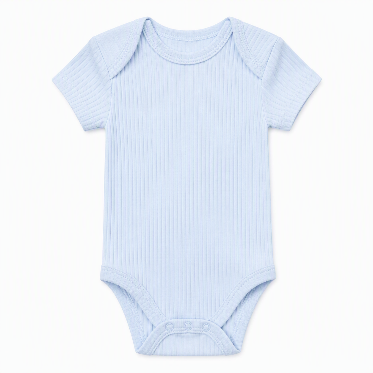 Baby Kurzarm-Body 5er-Set – Ripp Neutral «Growing up strong»