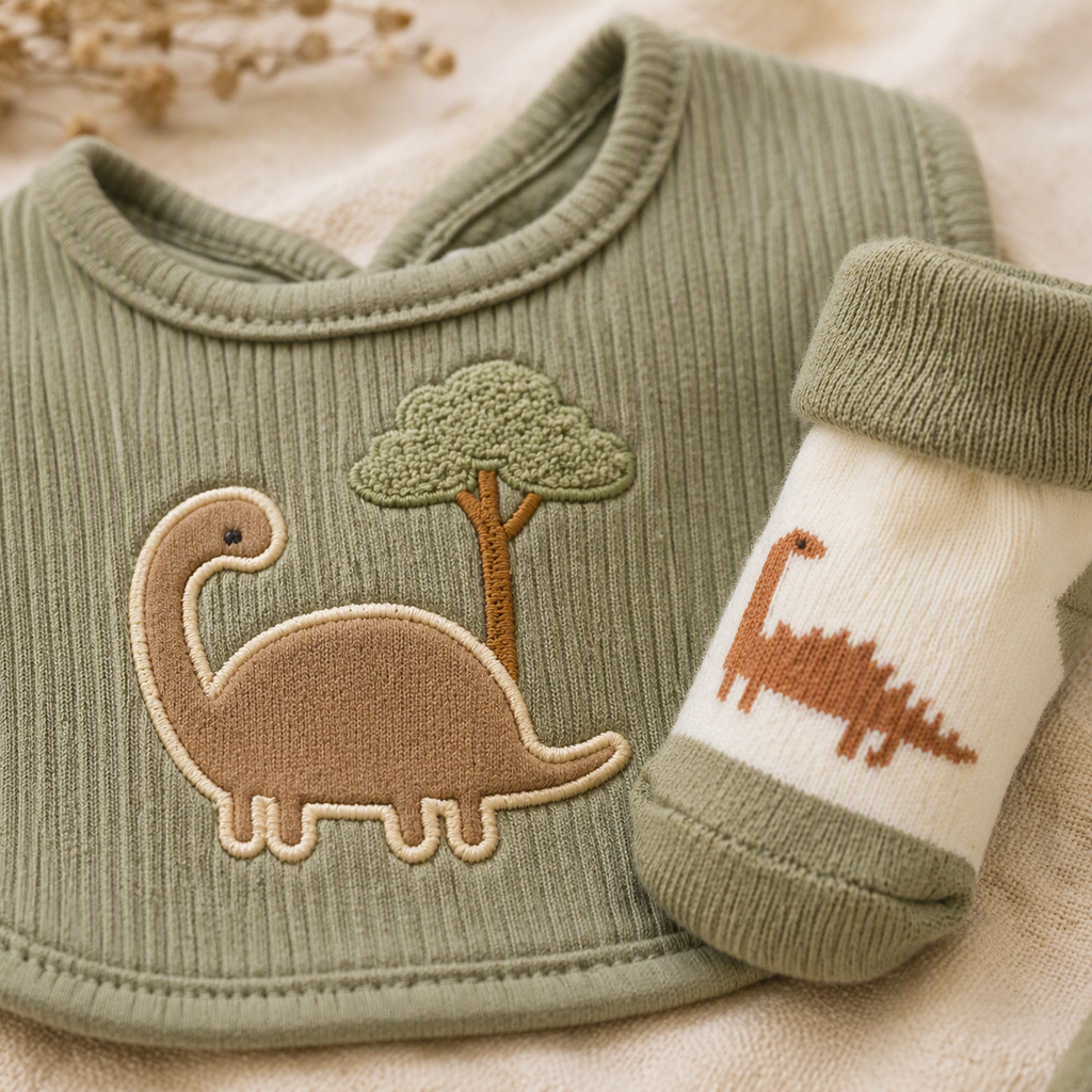 «Grow in Nature»- Lätzchen & Söckchen Geschenkset – 4-teilig (Kopie) (Kopie)