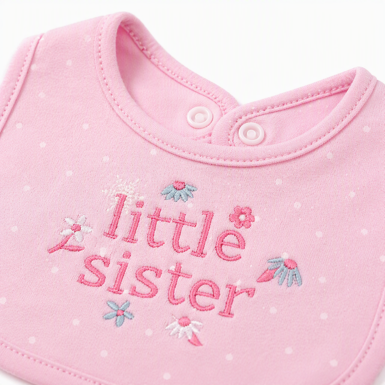 «Little Sister»-Lätzchen & Söckchen Geschenkset – 4-teilig