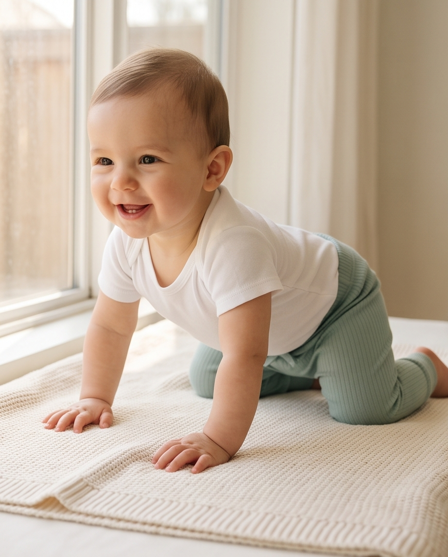 Baby Jogginghose 5er-Set – Ripp Pastell mit Schleife