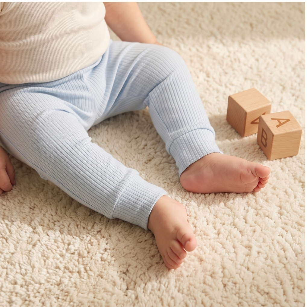 Baby Jogginghose 5er-Set – Ripp Pastell mit Schleife