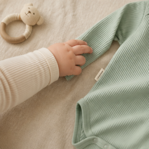 Body-Set Little One – alle fünf Bodys nebeneinander