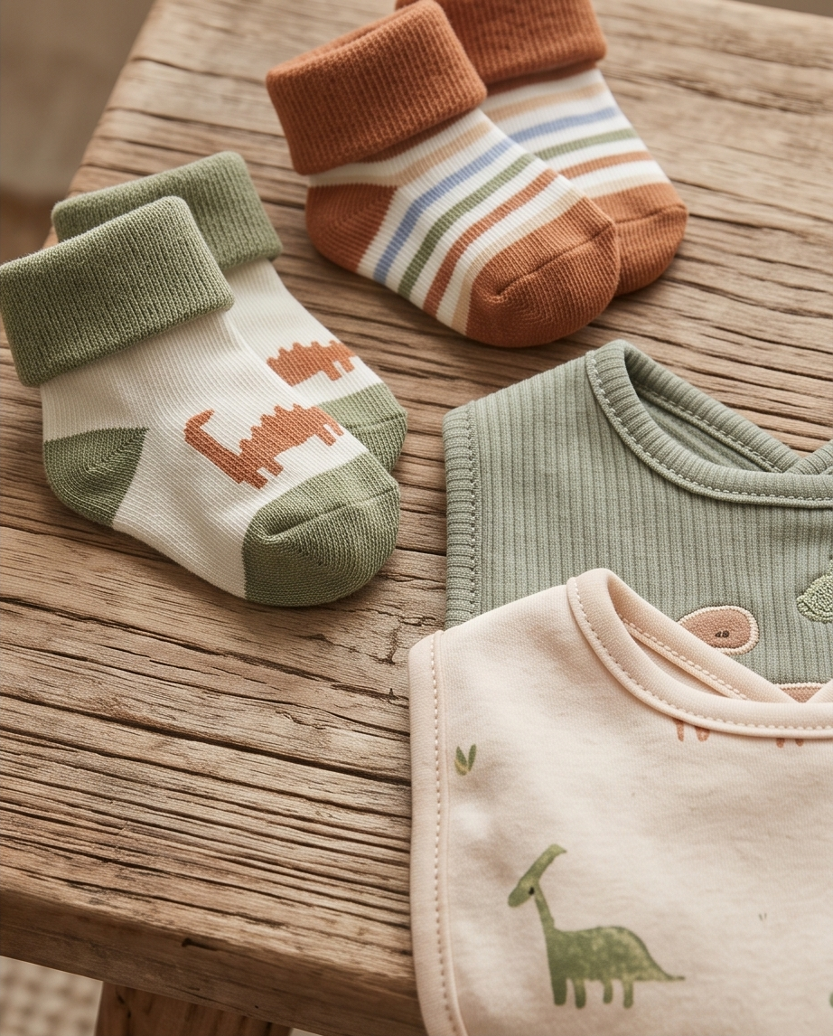 «Grow in Nature»- Lätzchen & Söckchen Geschenkset – 4-teilig (Kopie) (Kopie)