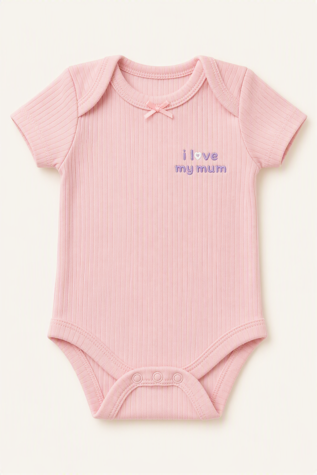 «I love my Mum» Baby Kurzarm-Body 5er-Set – Pastell