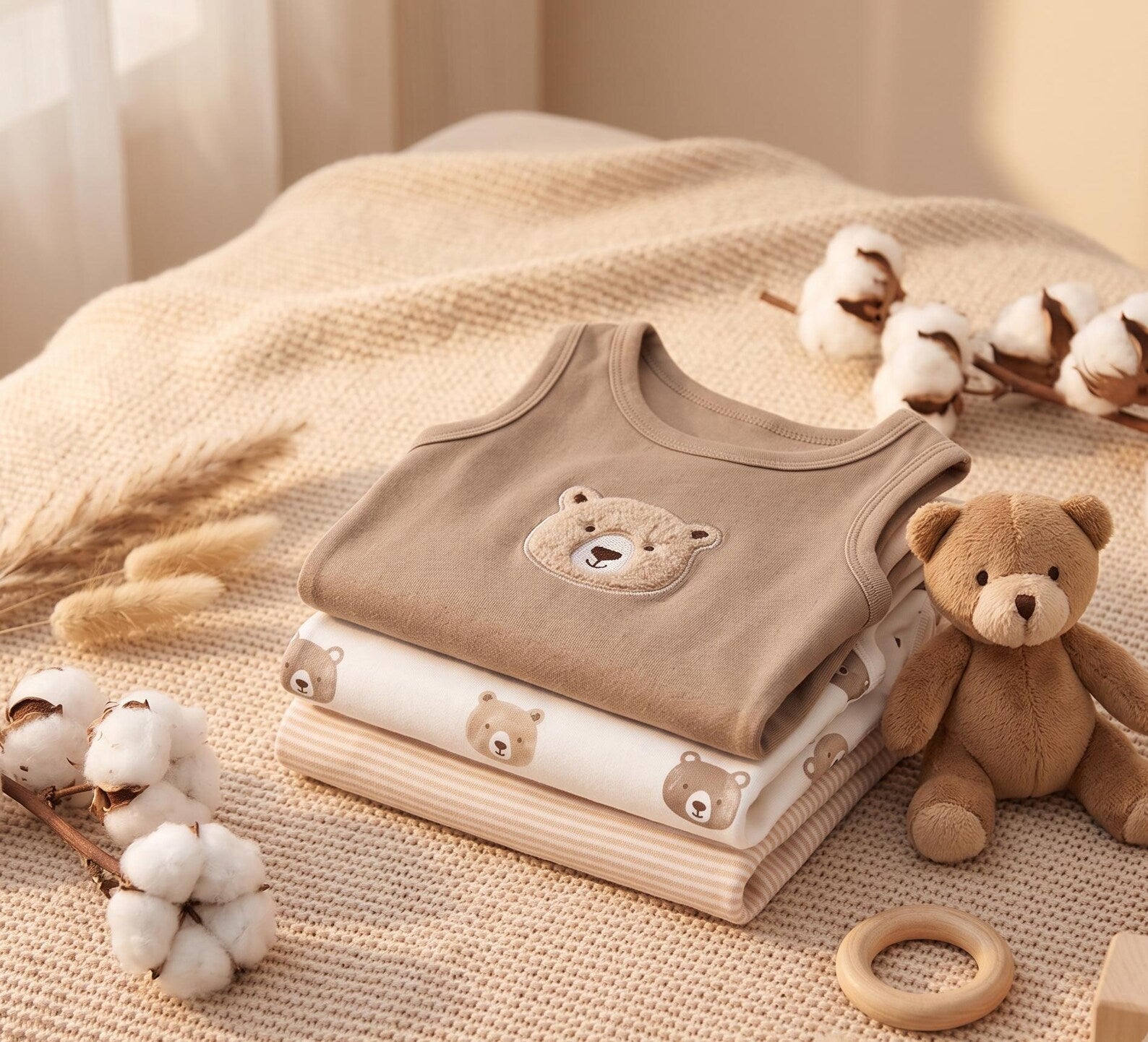 Body-Set «I Love Hugs» Ärmellos 3er-Pack – Bild 5 | sunnozy Babykleidung Schweiz