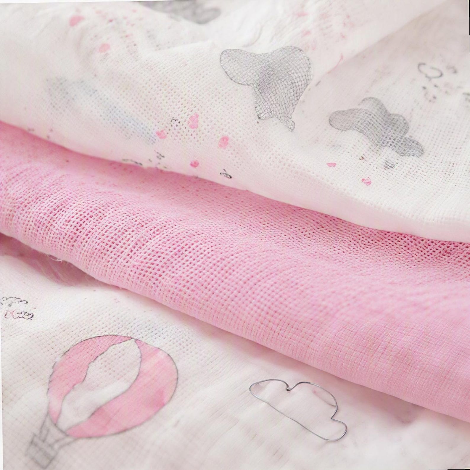 Mulltücher 3er-Set 100% Baumwoll-Musselin 112x112 cm – Bild 3 | sunnozy Babykleidung Schweiz