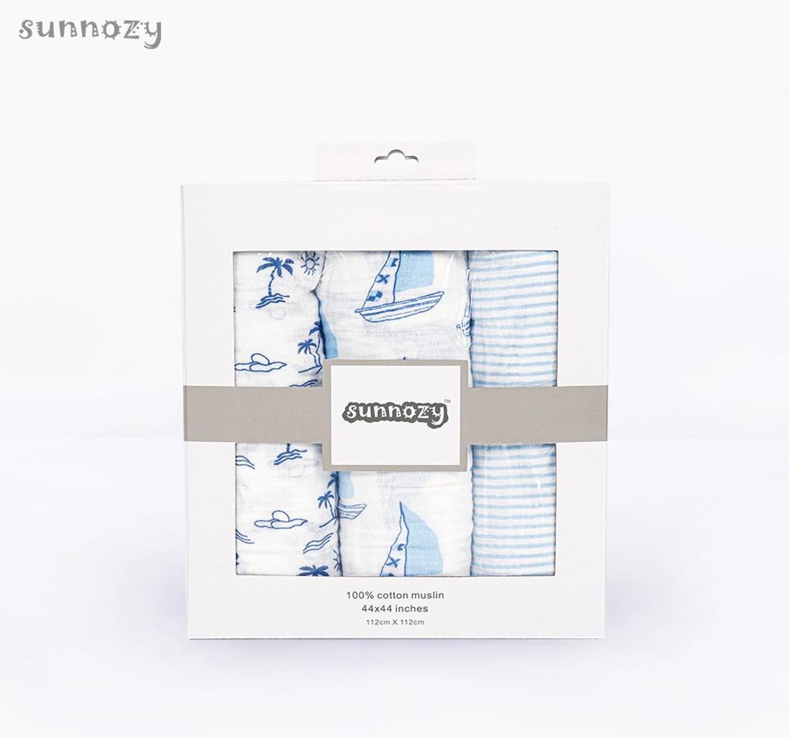 Mulltücher 3er-Set 100% Baumwoll-Musselin 112x112 cm – Bild 6 | sunnozy Babykleidung Schweiz
