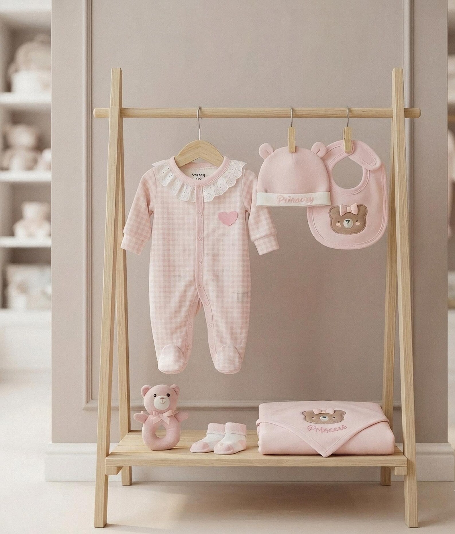 Erstausstattung-Set «Princess» Rosa 8-teilig – Bild 4 | sunnozy Babykleidung Schweiz