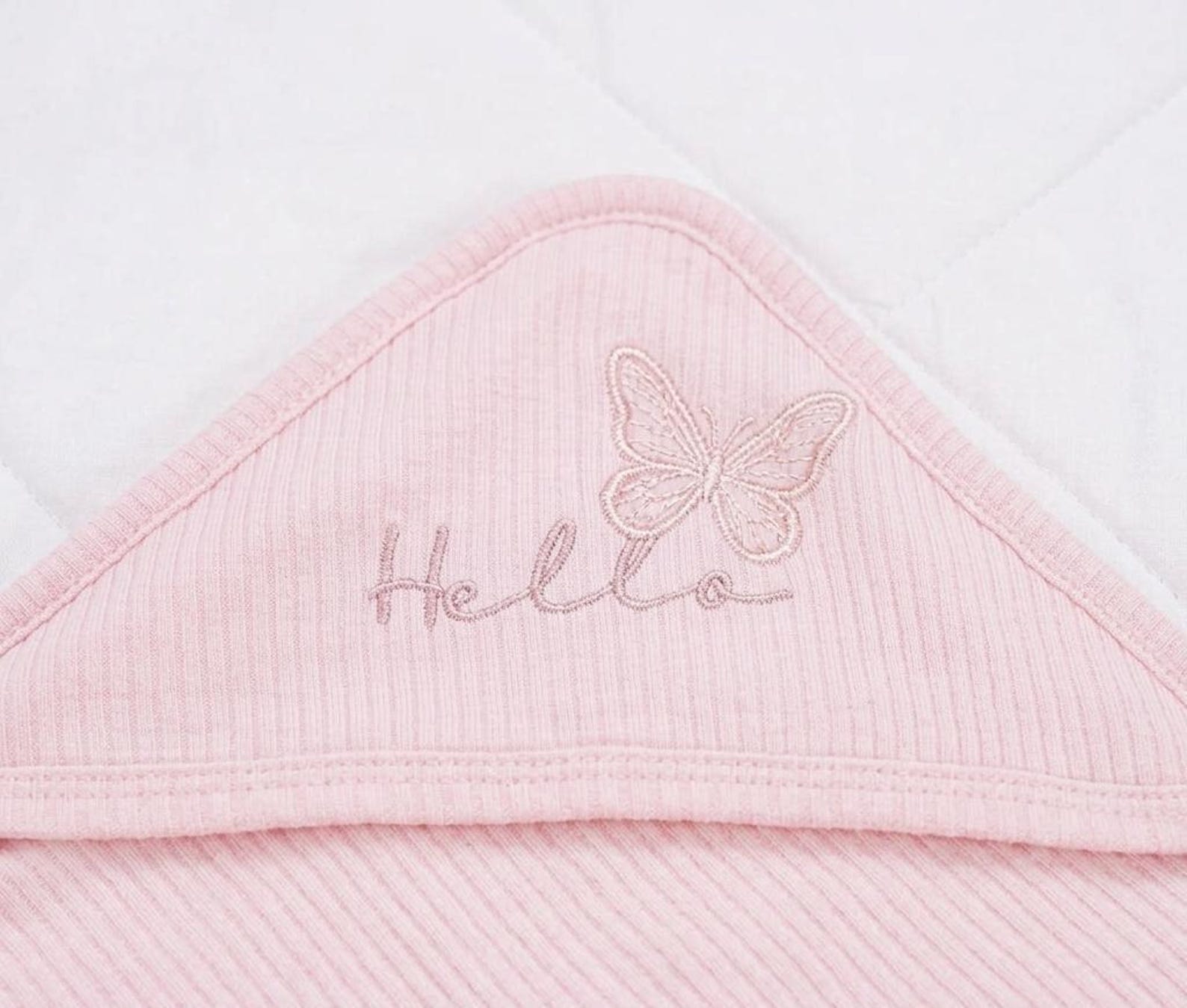 Erstausstattung-Set «Hello» Rosa mit Spitze 6-teilig – Bild 6 | sunnozy Babykleidung Schweiz