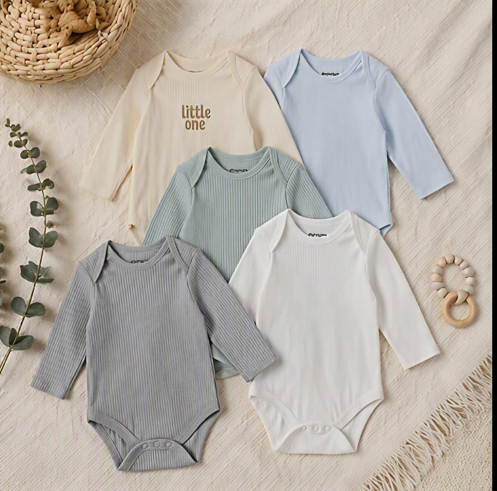 Body-Set «Little One» Gerippt 5er-Pack – Bild 2 | sunnozy Babykleidung Schweiz