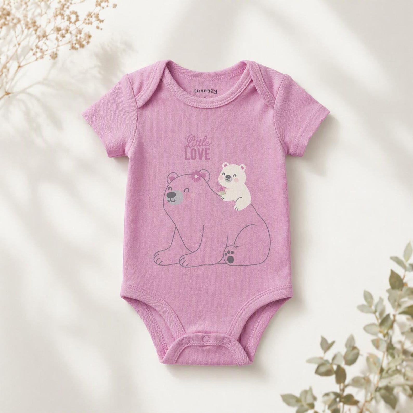Body-Set «Little Love» Rosa 5er-Pack – Bild 4 | sunnozy Babykleidung Schweiz