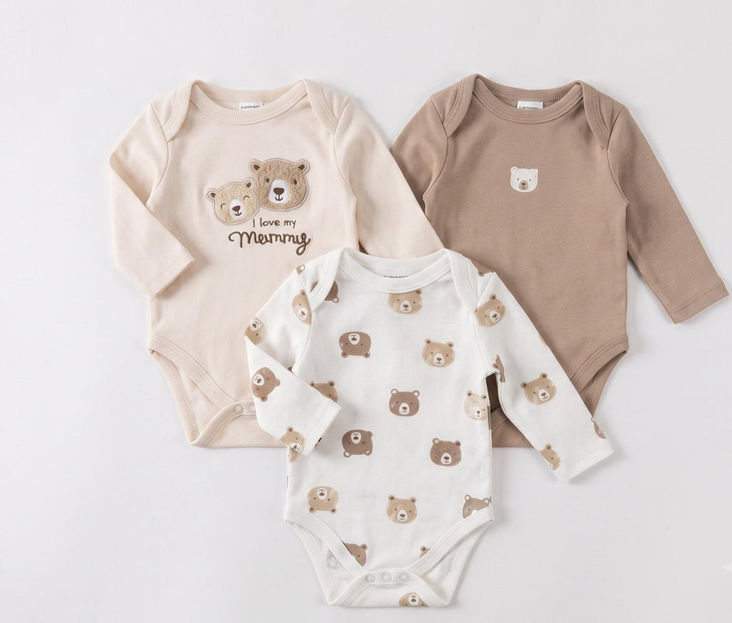Body-Set «I Love My Mummy» Langarm 3er-Pack | sunnozy Babykleidung Schweiz