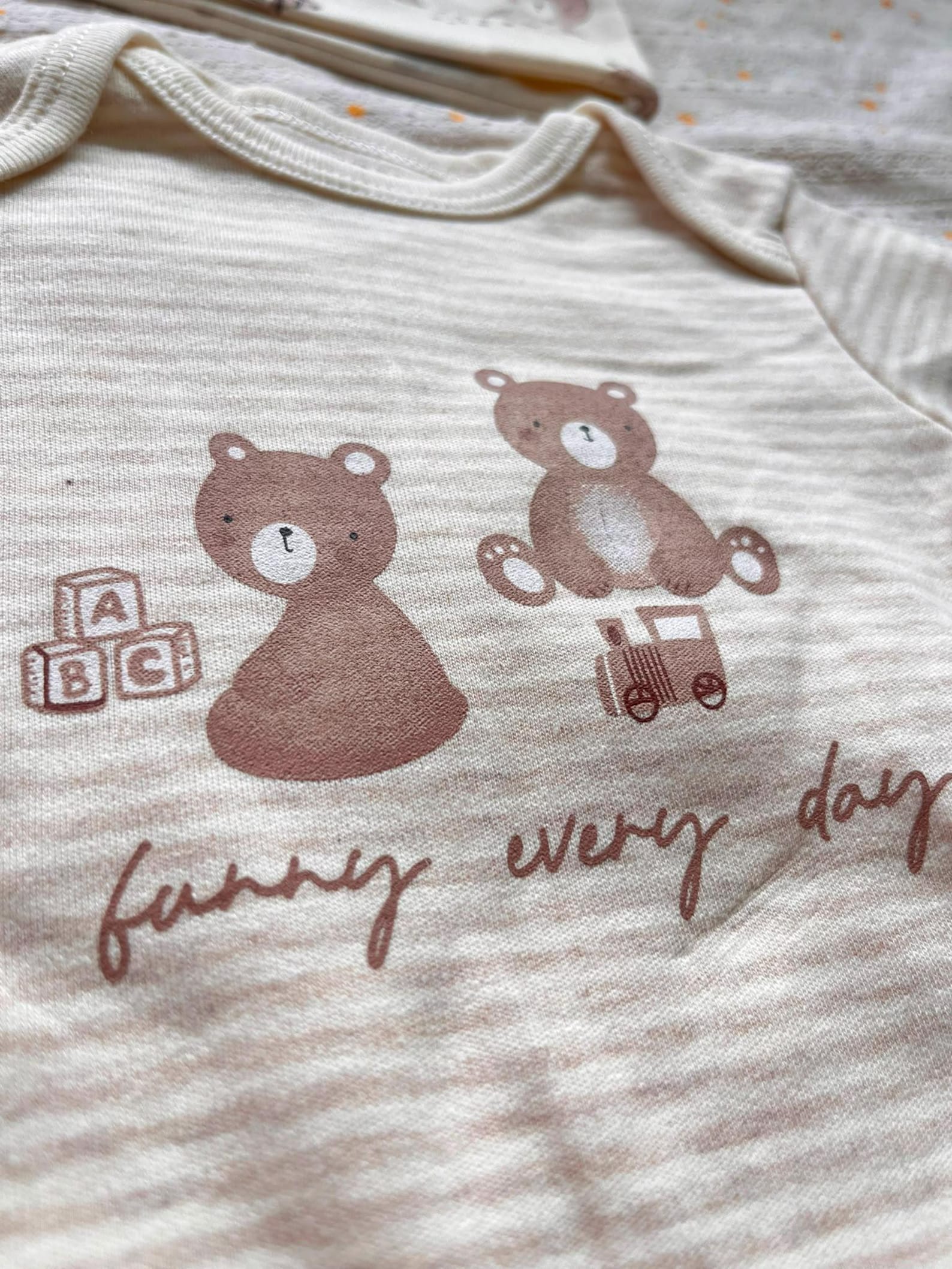 Erstausstattung-Set «Hello Little Bear» Creme 5-teilig – Bild 3 | sunnozy Babykleidung Schweiz